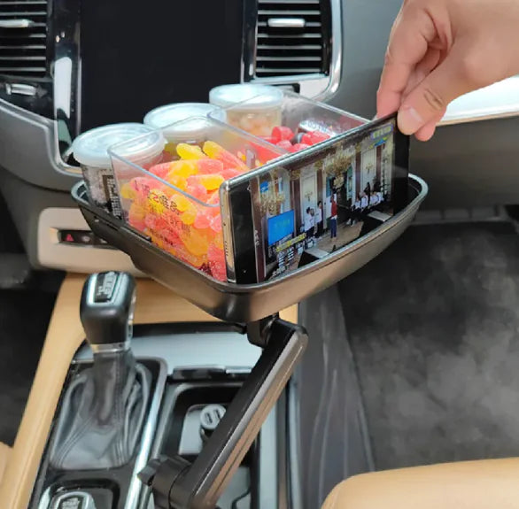 Easy And Simple Automotive Folding Tray - Car Food Storage & Cup Holder
