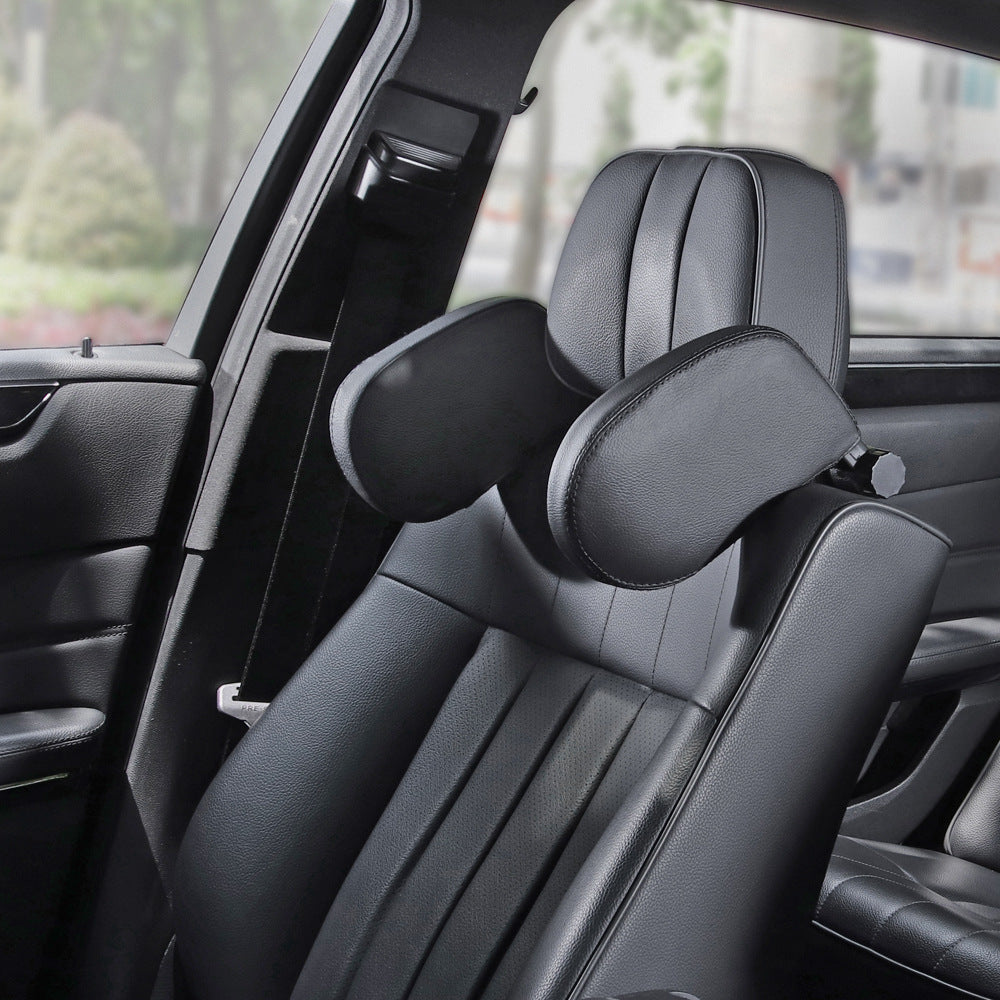 Car Headrest Pillow Sleep Adjustable Side Car Soft Travel Seat Headrest Auto Leather Support Neck Pillow Cushion car accessories
