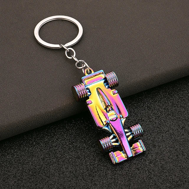 F1 Racing Car Keychain with Premium Metal Finish and Detail