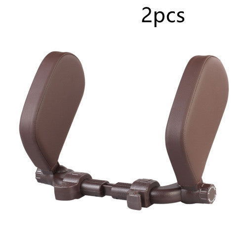 Car Headrest Pillow Sleep Adjustable Side Car Soft Travel Seat Headrest Auto Leather Support Neck Pillow Cushion car accessories