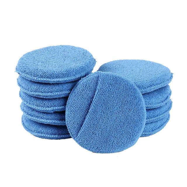 5-Inch Blue Hand Waxed Polish Applicators - 10-Piece Set
