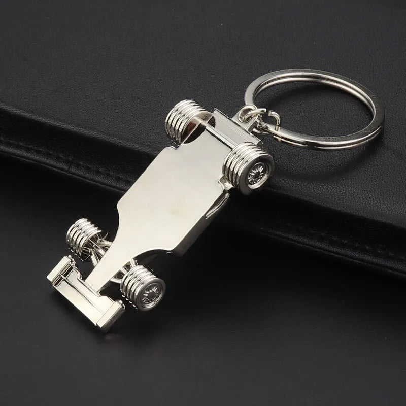 F1 Racing Car Keychain with Premium Metal Finish and Detail