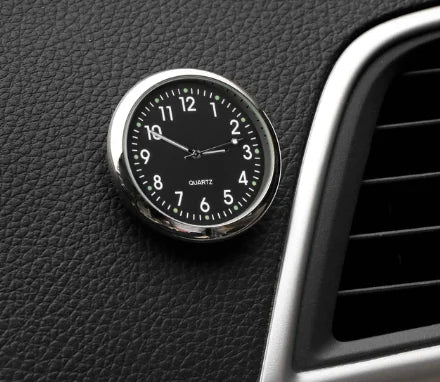 Car Adhesive Clock, Minimalist Dial, Quartz Timepiece Luxury