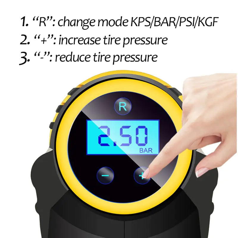 Portable Wireless Tire Inflator with Digital Display