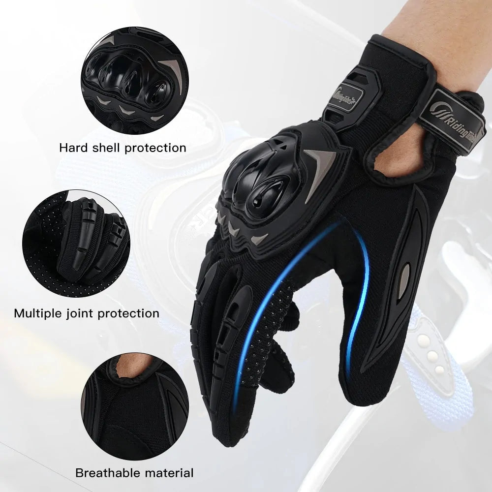 Lux Auto Touch Command Motorcycle Gloves for Enhanced Grip