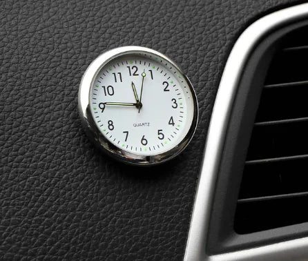 Car Adhesive Clock, Minimalist Dial, Quartz Timepiece Luxury