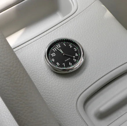 Car Adhesive Clock, Minimalist Dial, Quartz Timepiece Luxury