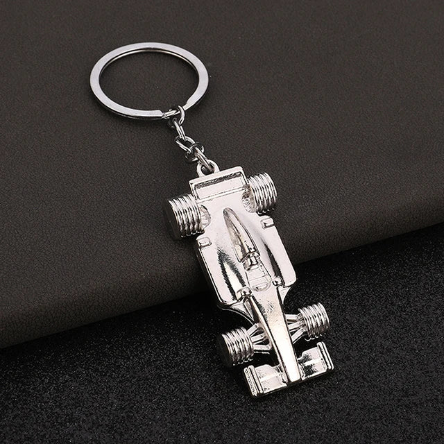 F1 Racing Car Keychain with Premium Metal Finish and Detail