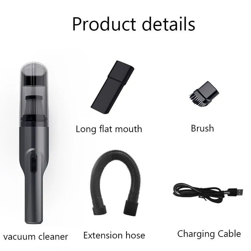 Powerful Cordless Car Vacuum for Deep Cleaning on the Go