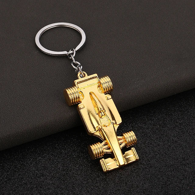 F1 Racing Car Keychain with Premium Metal Finish and Detail