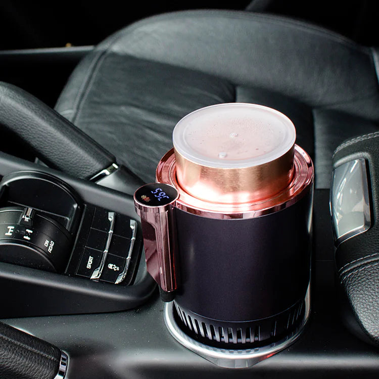 Smart Car Heating & Cooling Cup Holder with Display