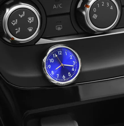Car Adhesive Clock, Minimalist Dial, Quartz Timepiece Luxury