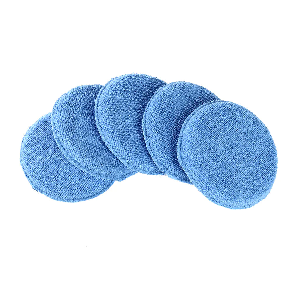 5-Inch Blue Hand Waxed Polish Applicators - 10-Piece Set