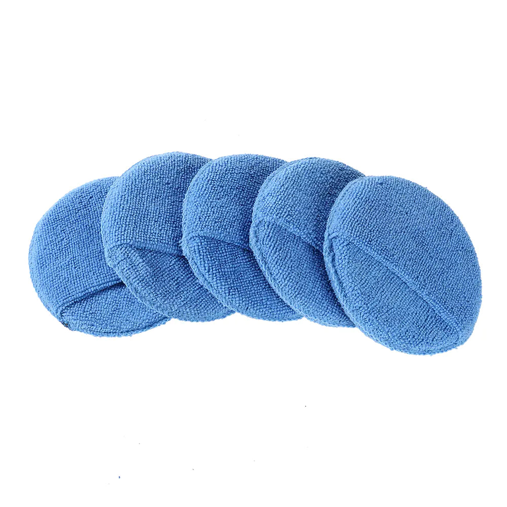 5-Inch Blue Hand Waxed Polish Applicators - 10-Piece Set