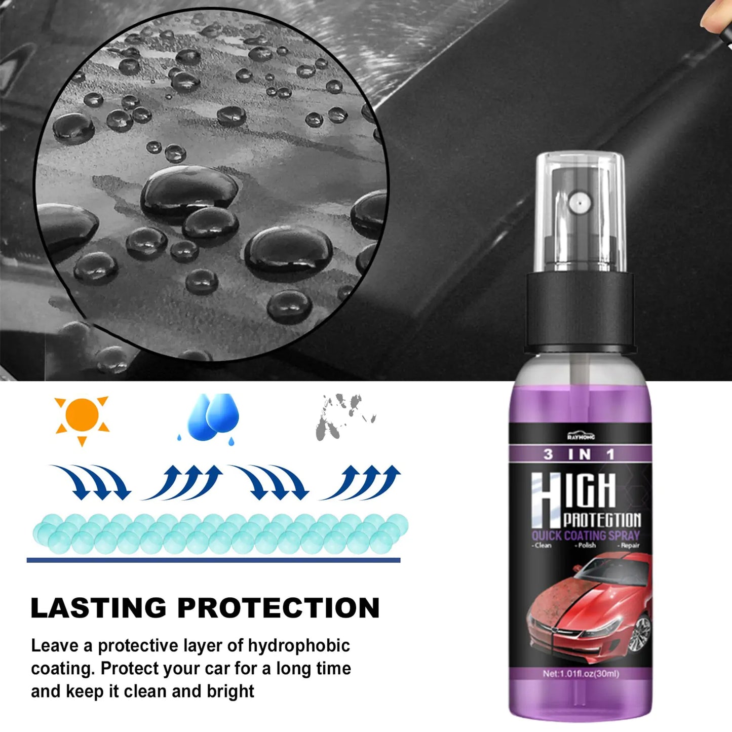 Lux Auto Ceramic Coating Spray for Quick, Durable Protection
