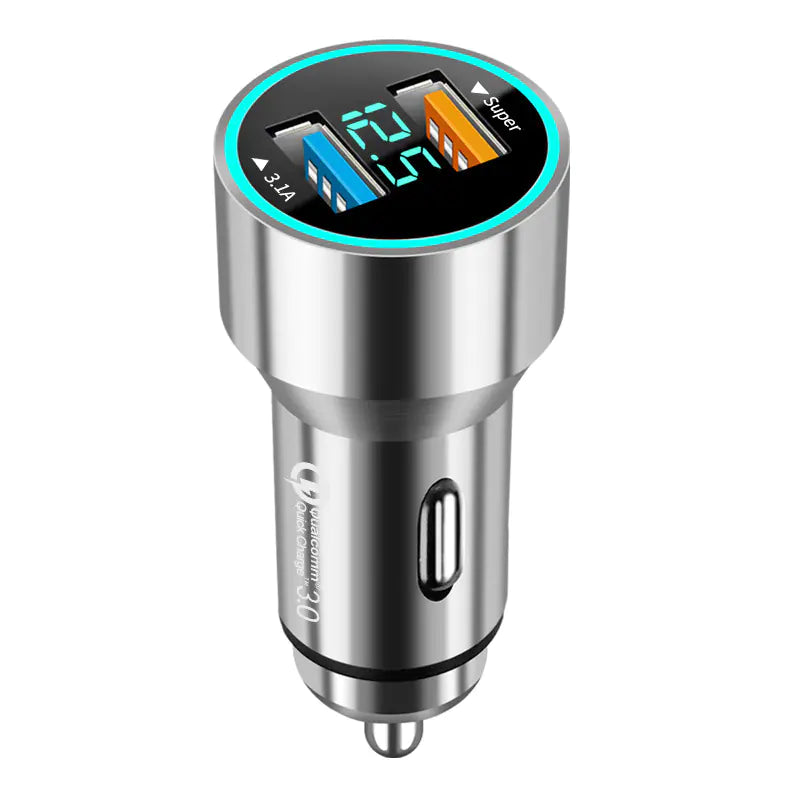 Lux Auto 66W Dual USB Car Charger with Fast Charging Capability