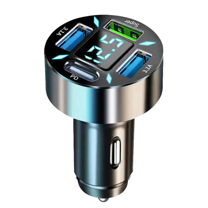 Lux Auto 66W Dual USB Car Charger with Fast Charging Capability