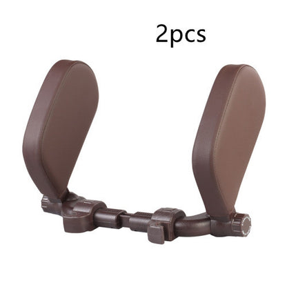 Car Headrest Pillow Sleep Adjustable Side Car Soft Travel Seat Headrest Auto Leather Support Neck Pillow Cushion car accessories