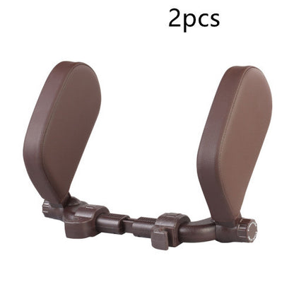 Car Headrest Pillow Sleep Adjustable Side Car Soft Travel Seat Headrest Auto Leather Support Neck Pillow Cushion car accessories