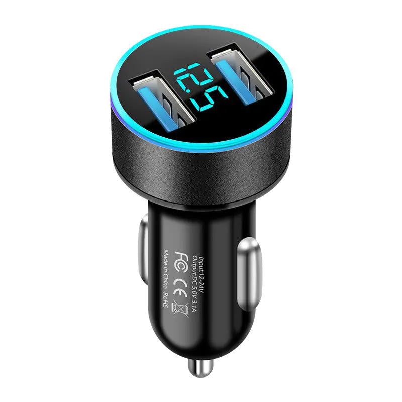 Lux Auto 66W Dual USB Car Charger with Fast Charging Capability