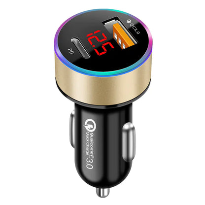 Lux Auto 66W Dual USB Car Charger with Fast Charging Capability