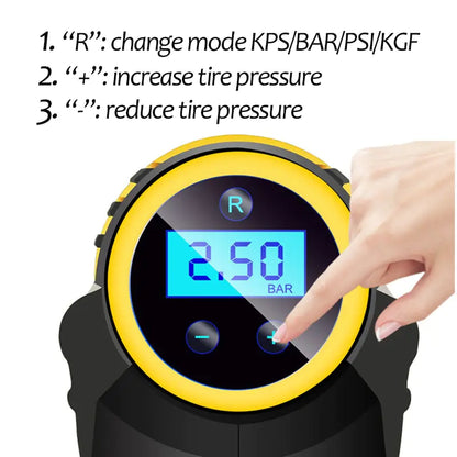 Portable Wireless Tire Inflator with Digital Display