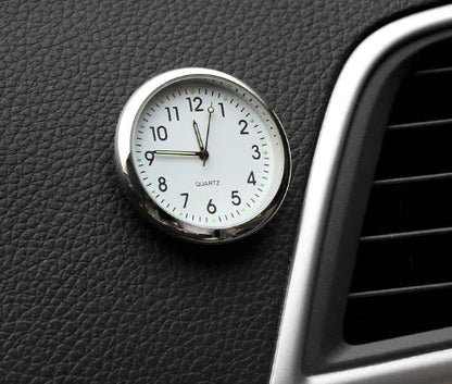Car Adhesive Clock, Minimalist Dial, Quartz Timepiece Luxury