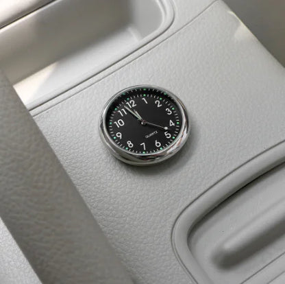 Car Adhesive Clock, Minimalist Dial, Quartz Timepiece Luxury