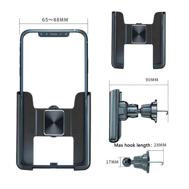 Lux Auto Car Phone Holder for Secure Dashboard & Vent Use