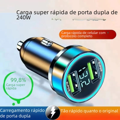Lux Auto 66W Dual USB Car Charger with Fast Charging Capability