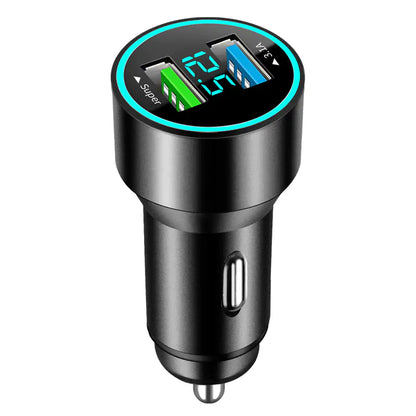 Lux Auto 66W Dual USB Car Charger with Fast Charging Capability