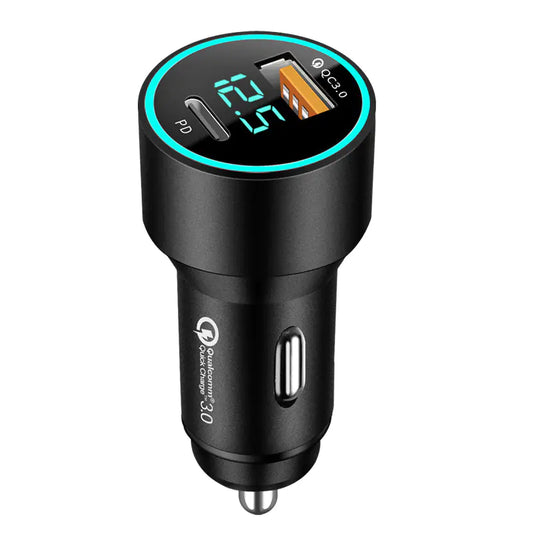 Lux Auto 66W Dual USB Car Charger with Fast Charging Capability