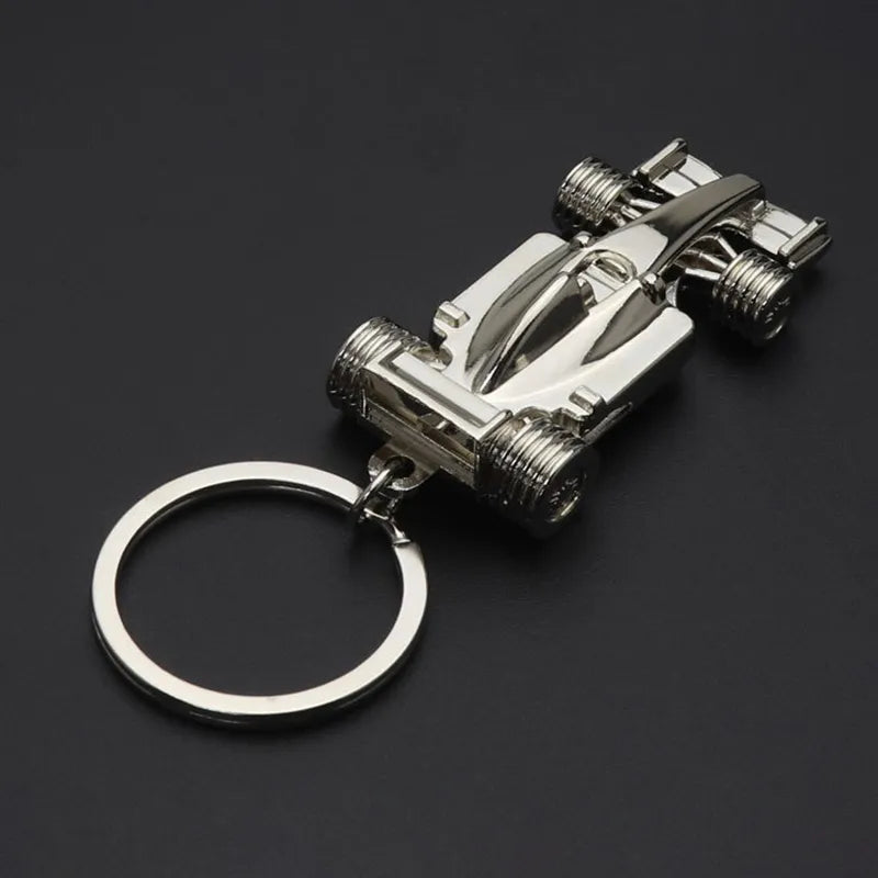 F1 Racing Car Keychain with Premium Metal Finish and Detail