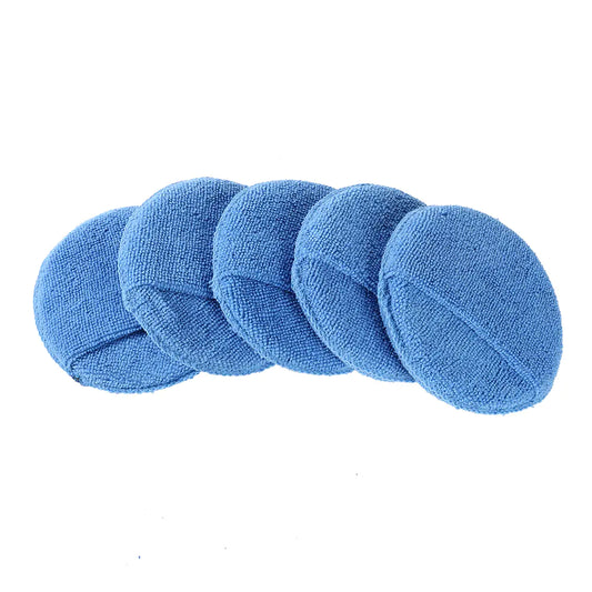 5-Inch Blue Hand Waxed Polish Applicators - 10-Piece Set