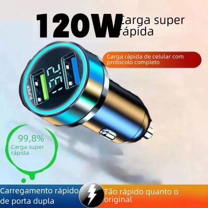 Lux Auto 66W Dual USB Car Charger with Fast Charging Capability