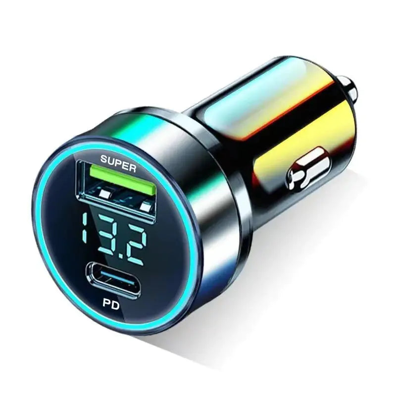 Lux Auto 66W Dual USB Car Charger with Fast Charging Capability