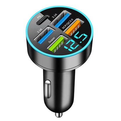 Lux Auto 66W Dual USB Car Charger with Fast Charging Capability